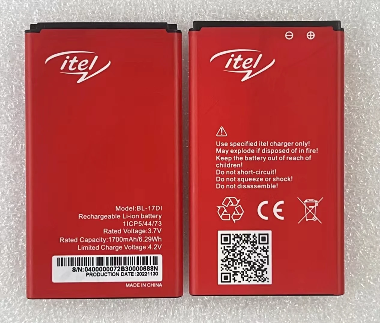 

Original New 1700mAh Rechargeable Li-ion battery For itel BL-17DI Smart Phone