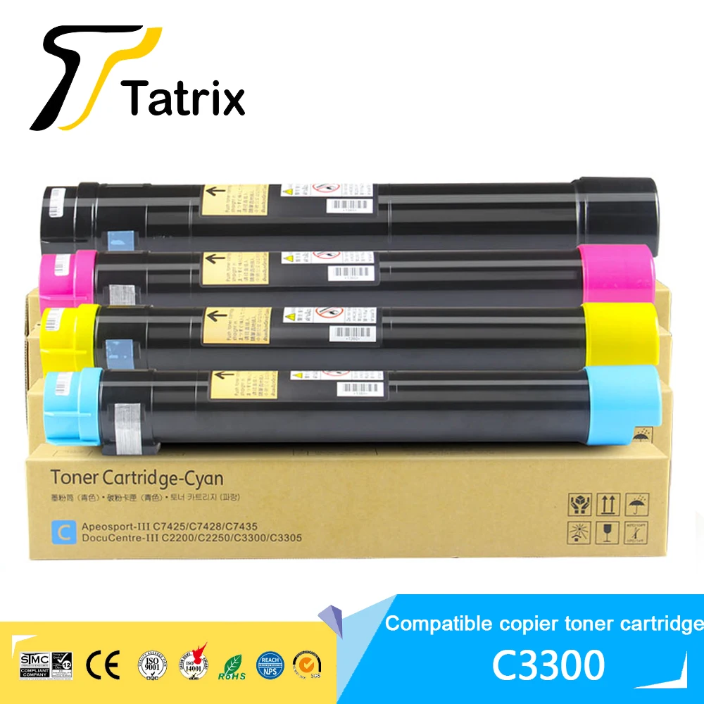 

Tatrix Compatible C3300 copier toner cartridge C3300 3300 for Xerox ApeosPortIII C2200 C2205 C3300 C3305 WorkCentre 7425 7428