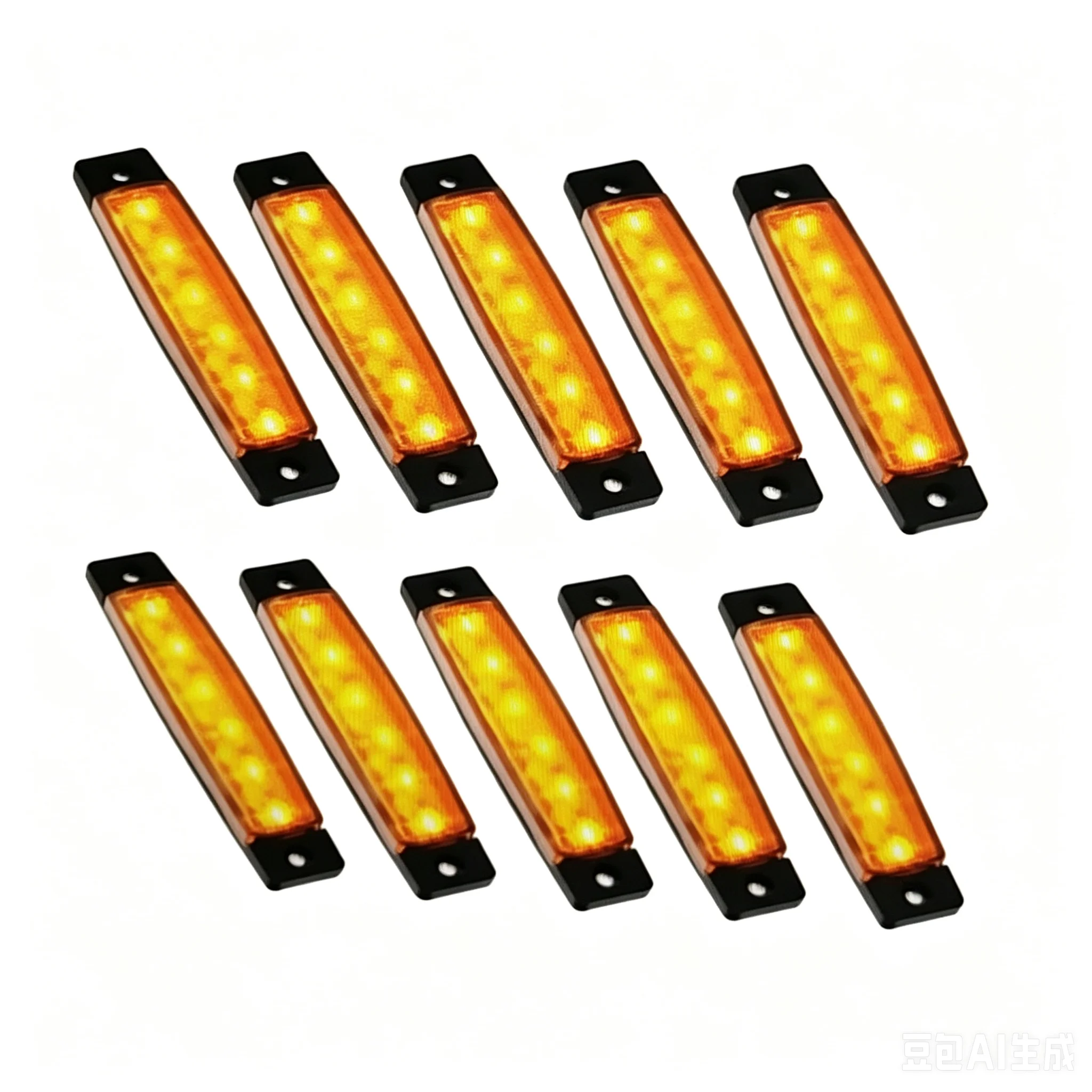 10 pçs led luzes de tira rocha carro underglow roda fender bem kits iluminação à prova dwaterproof água para carrinho golfe wrangler caminhão offroad