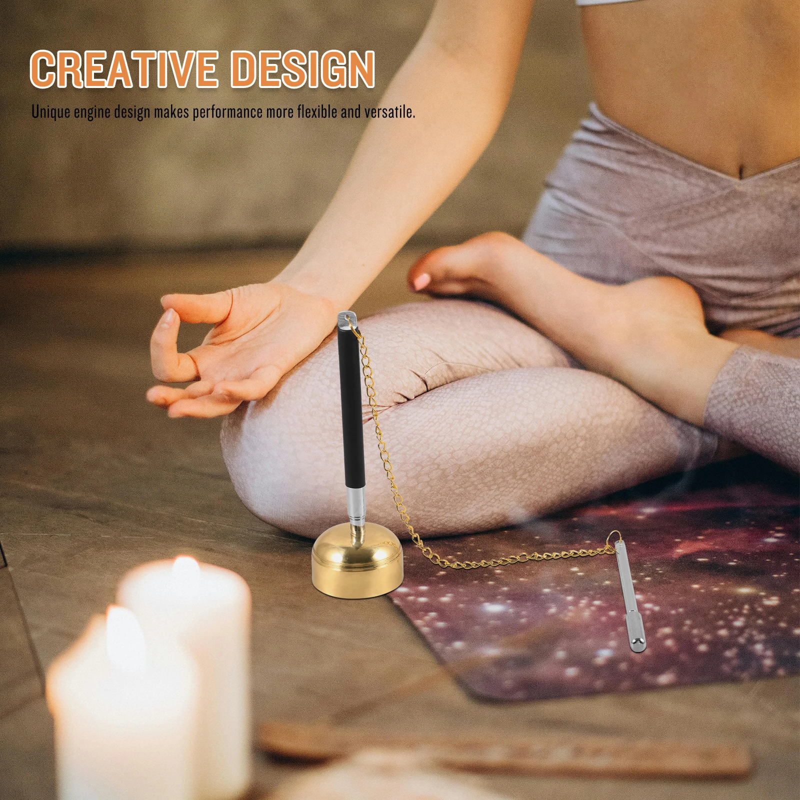 

Brass Hand Bell Copper Percussion Instrument Prayer Bell Meditation Clear Sound Buddhism Supplies Temple Ornament