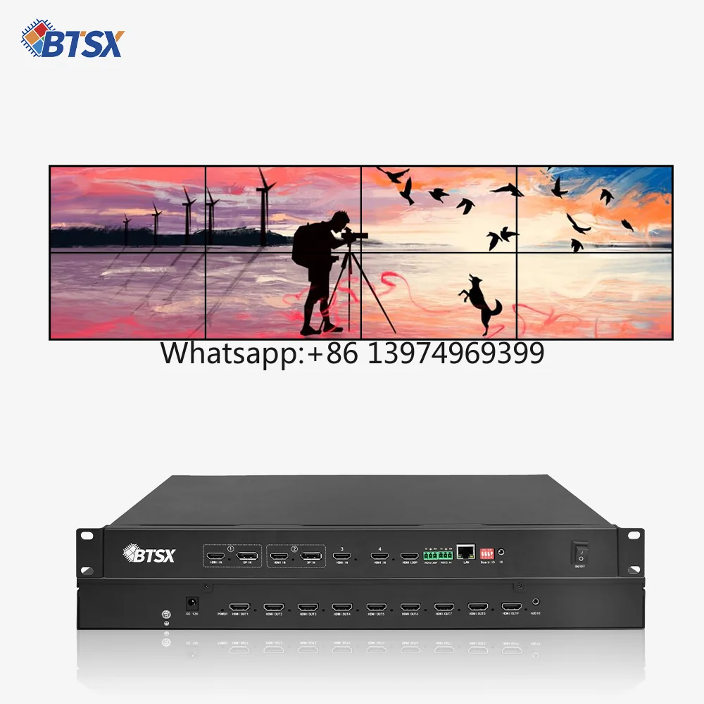 Factory Direct 4K60 3X3 for HDMI IP Processor IR/RS232/IP Control Video Wall Controller for Ultra-large Screen Walls