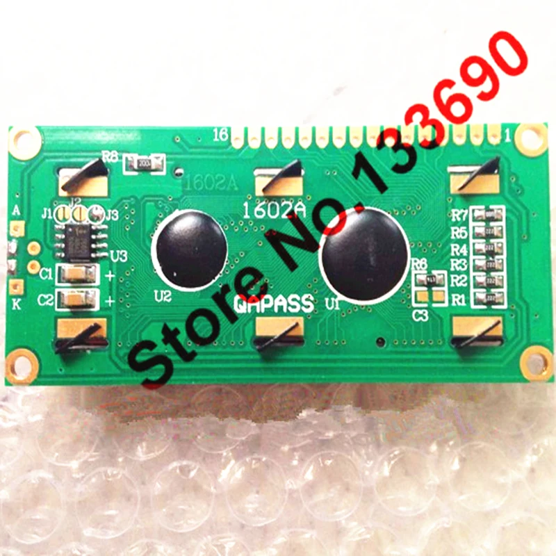 3.3V 16*2 Character LCD Display LCM 1602 16X2 162 Yellow Green HD44780 Yellow Blacklight Character For 51 STM32 R3