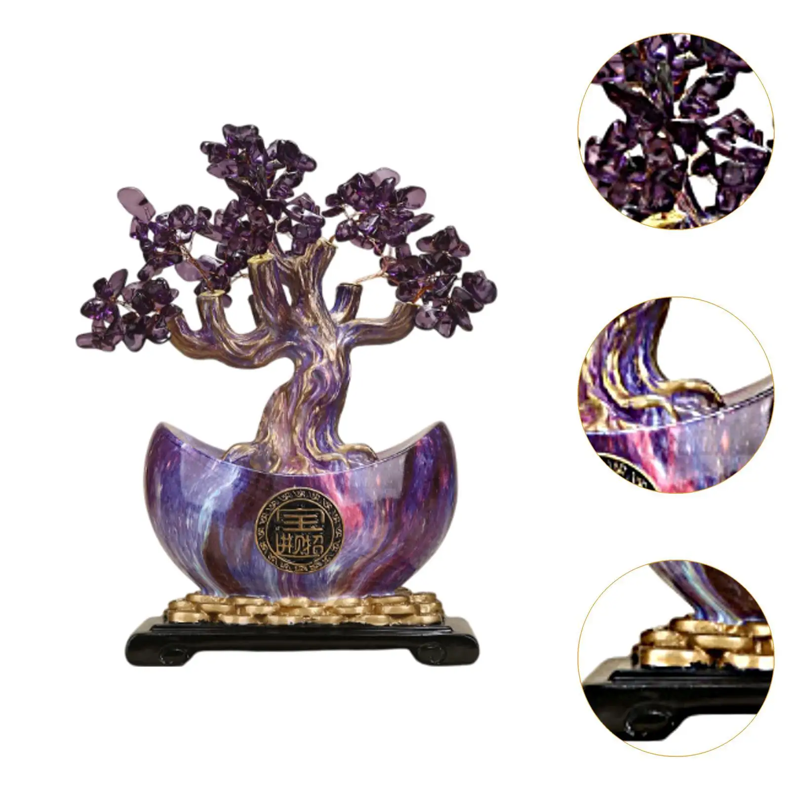 

Money Tree Statue Sculpture Table Centerpiece Art Craft Ornament Decorative Figurine for Entrance Bookshelf Housewarming Gift