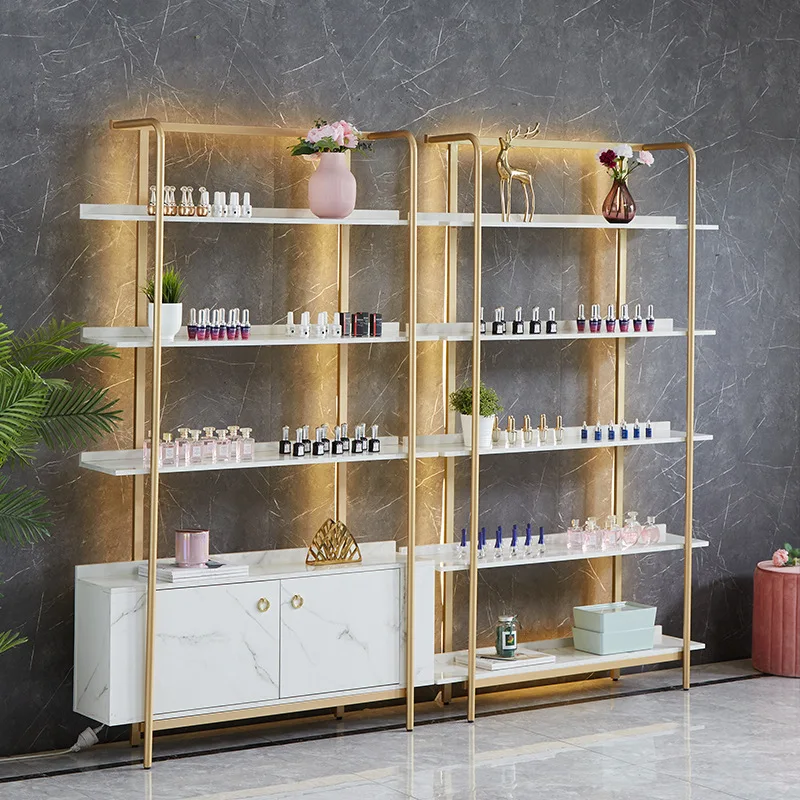 

Maternal and infant store shelves, multi-layer display racks with lights, cosmetic display cabinets, beauty salons, skin care