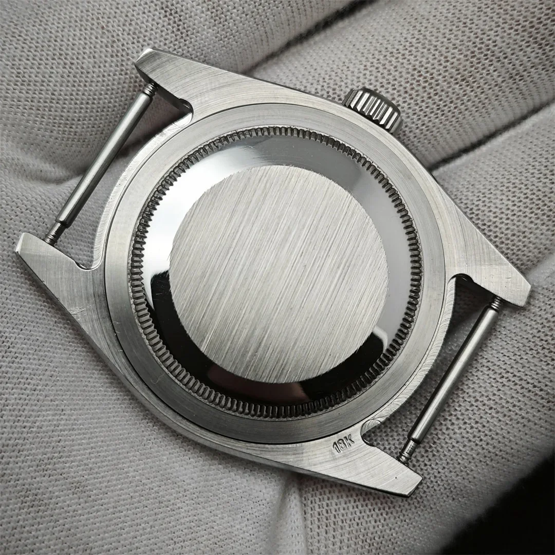 39mm Case 8215 Steel Watch Case with Sapphire Crystal  for ETA2836/ Miyoda 8215/ Mingzhu 2813 3804 Movement Steel Back Cover