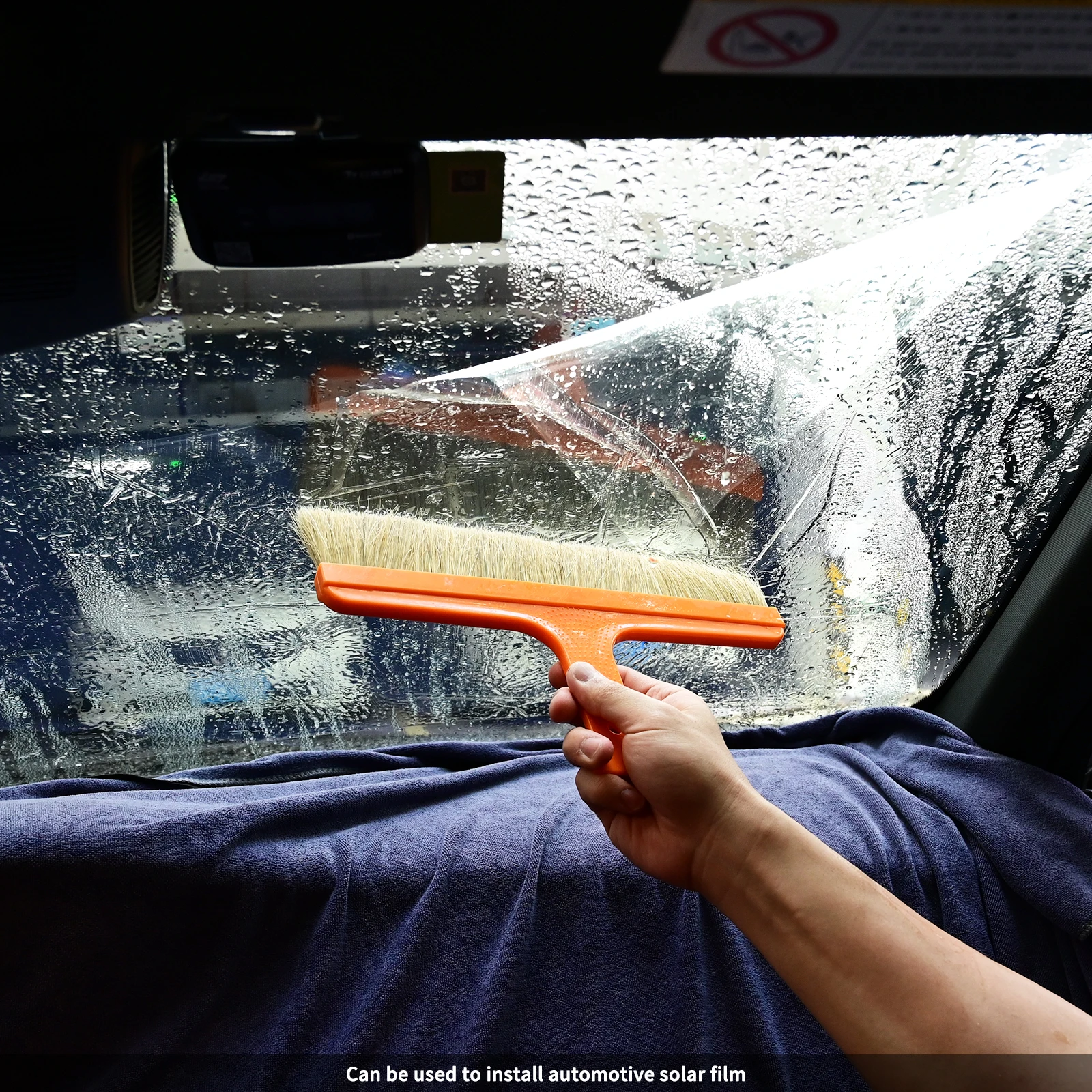 EHDIS 12'' Wallpaper Decal Pasting Handheld Cleaning Tools Brush Smoother Brush Car Film Tinting Installation Bristle Brush