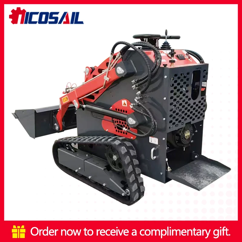 New Mini Skid Steer Loader CE Certified Euro 5 Compact Wheel Loader For Construction And Farm