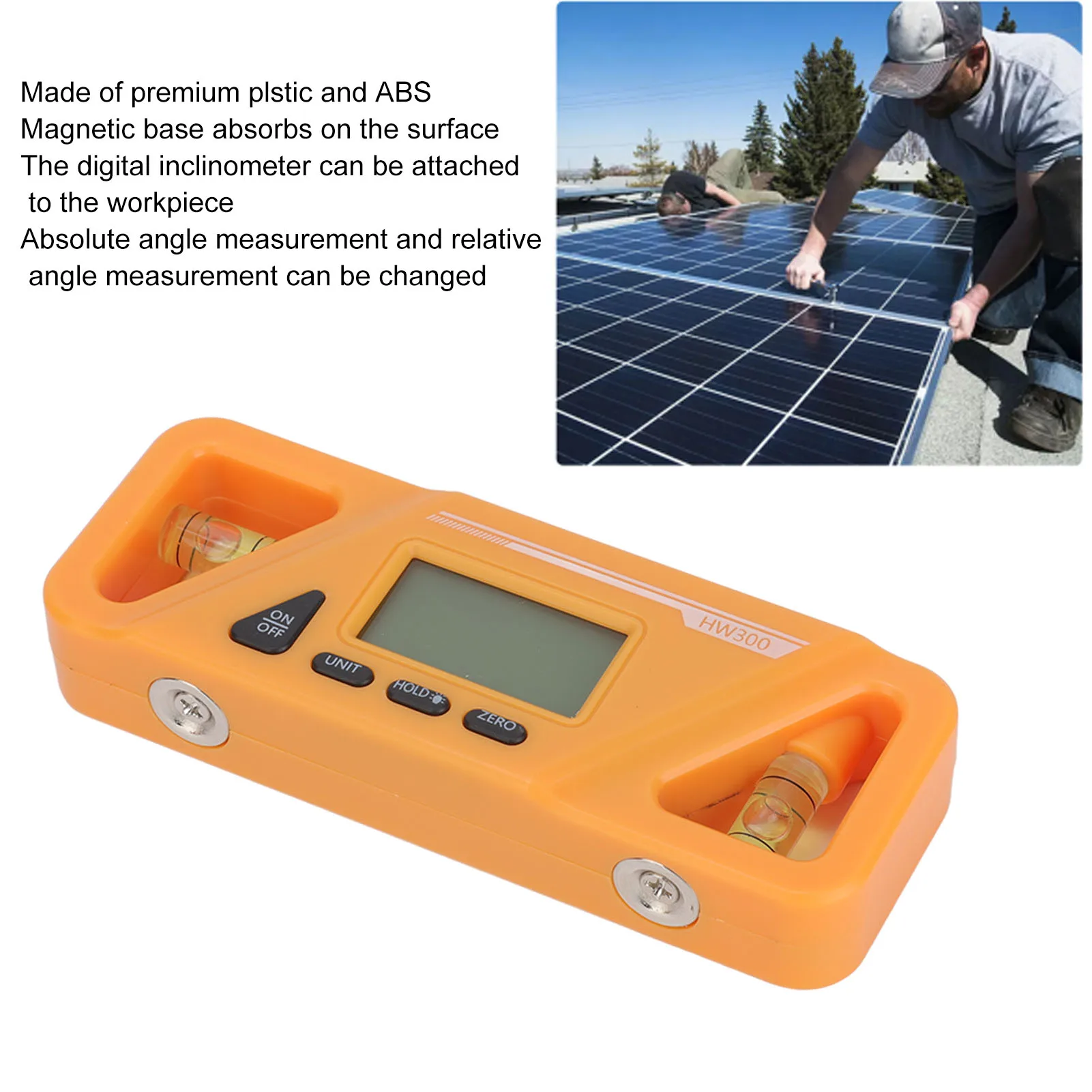 Digital Inclinometer Digital Inclinometer Plastic ABS Magnetic Base Level Angle Measuring Gauge for Timber Processing Car Repair