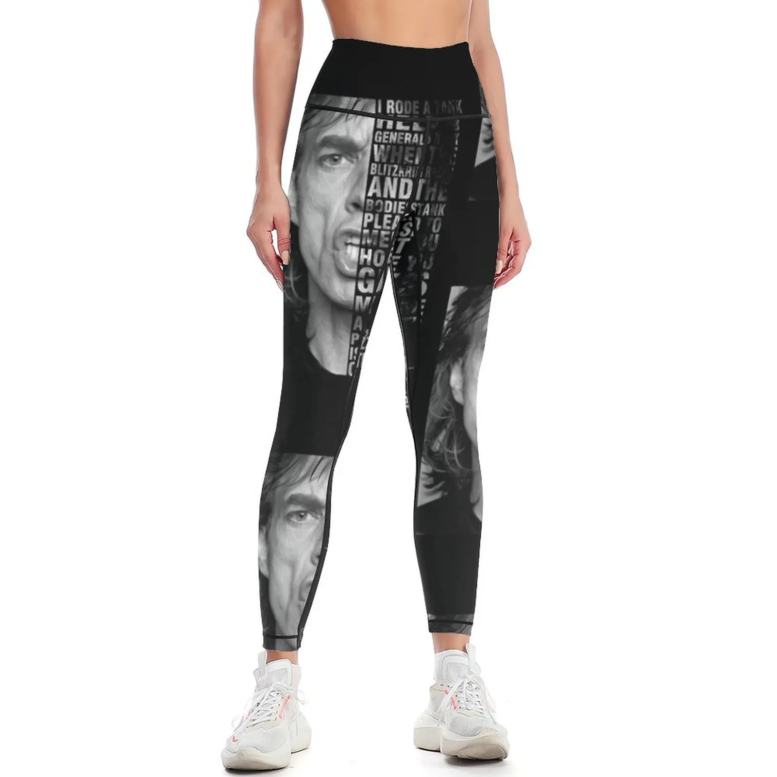 Vintage Music Tour Band Guitar album show piano classic retro rock hip hop R B 5 Leggings Sports pants woman Womens Leggings