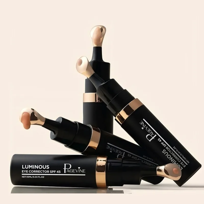 Círculos escuros corretivo líquido fundação hidratante cabeça rotativa manchas duradouro hidratante leve multi-uso maquiagem