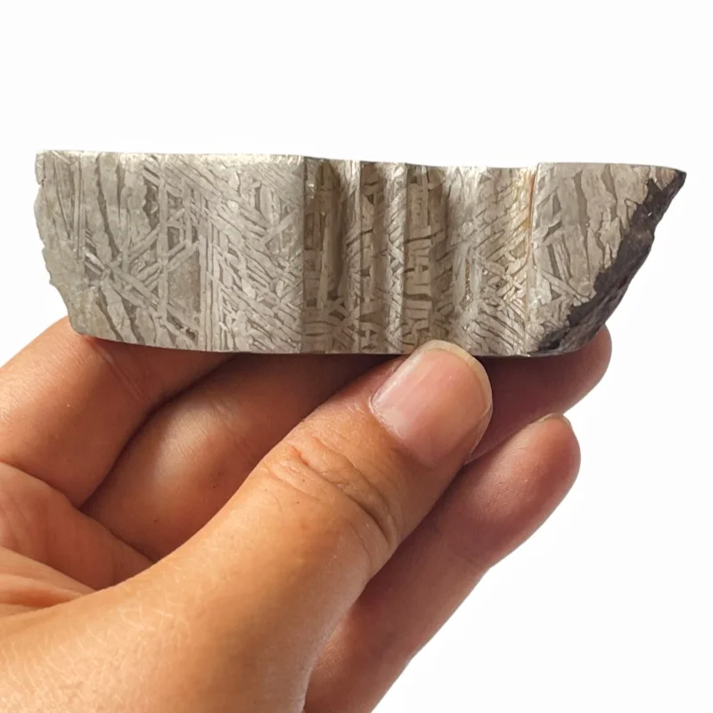 Genuine Muonionalusta Iron Meteorite Wavy Step Sculpted Fragment Outer Space Rock Specimen for Display Collector Gift CC245