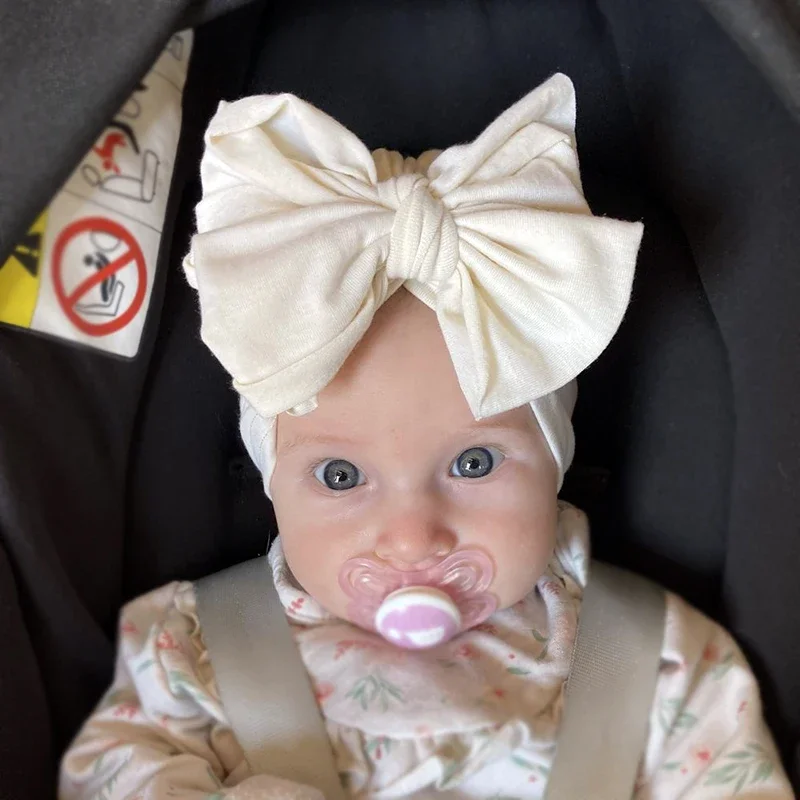 

Bow Warm Indian Hat Baby Turban Girls Hats Kids Hair Head Bands Accessories Headwrap Toddler Infant Newborn Beanie Bonnet Cap