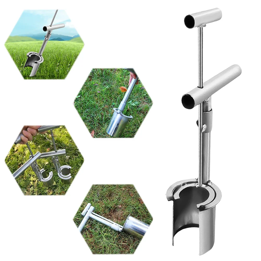 Soil Sampler Stainless Steel Handheld Garden Barrel Transplanter Digging Seedlings Artifact Agricultural Puncher