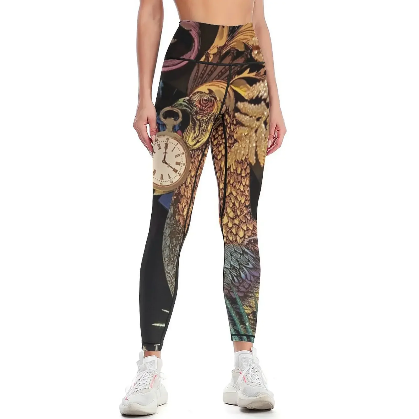 

Wild birds with clocks Leggings gym sportswear woman Fitness clothing leggins push up woman sportswear gym Womens Leggings