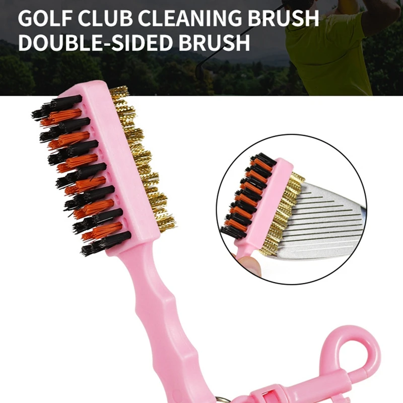 Golf Club Brush Golf Groove Cleaning Brush 2 Sided Golf Putter Wedge Ball Groove Cleaner Kit Cleaning Tool Golf Accessories