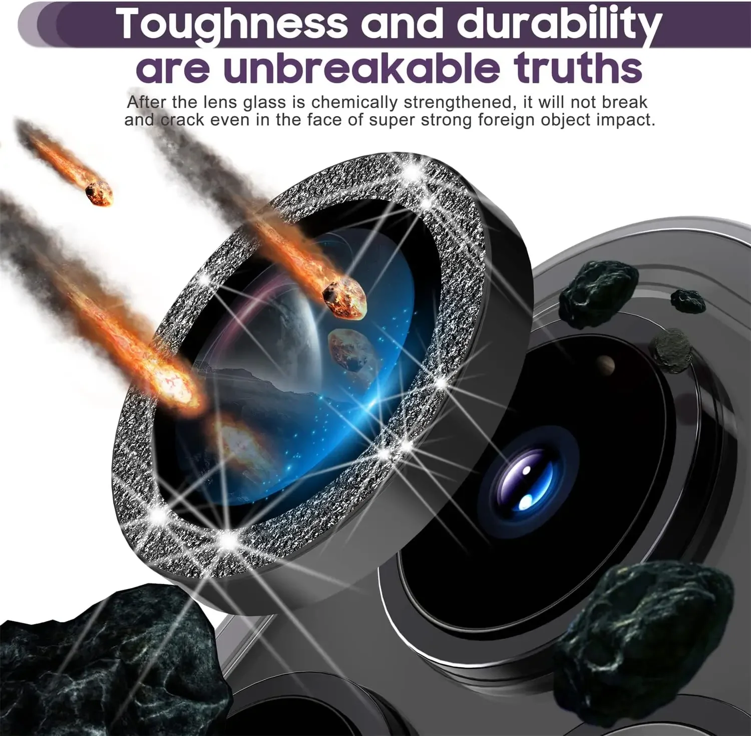 Vetro protettivo in metallo per iPhone 17 Pro Max Air 17Pro Vetro di protezione dell'obiettivo della fotocamera per iPhone 16 15 14 Pro Max Plus Film