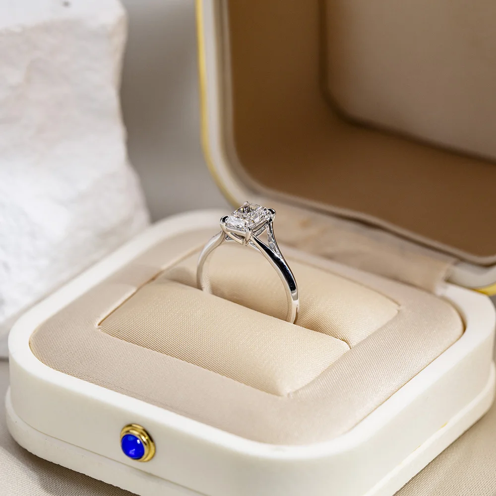 1CT Lab Grown Diamond Ring 18K Real Gold Lab Created Diamonds Rings For Women Girls In Stock Wholesale MSR-1731