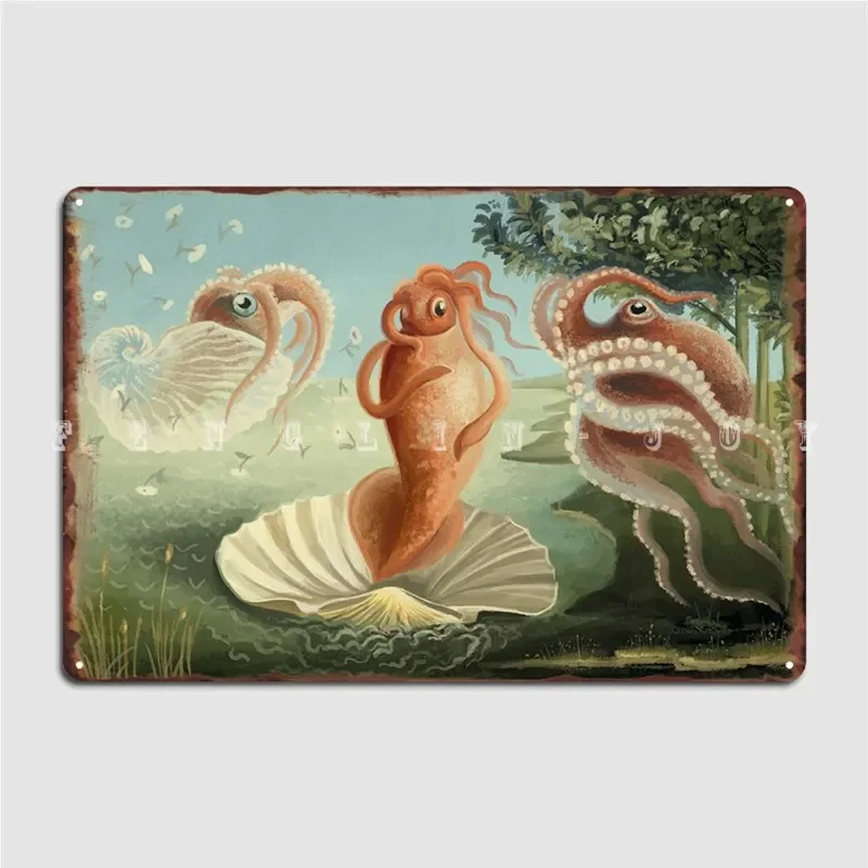 The Birth Of Squid Metal Plaque Poster Wall Club Party Classic Plaques Tin Sign Posters