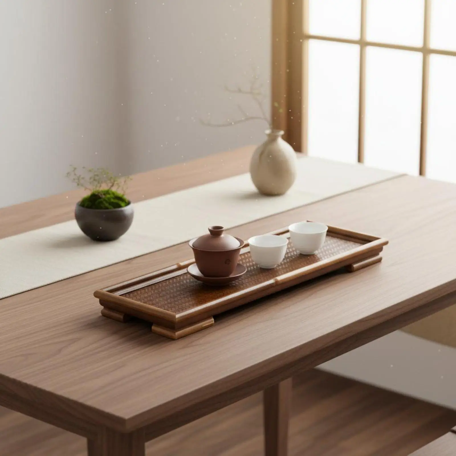 Handmade Bamboo Composite Tray for Tea Infusion Board and Home Accessory Use