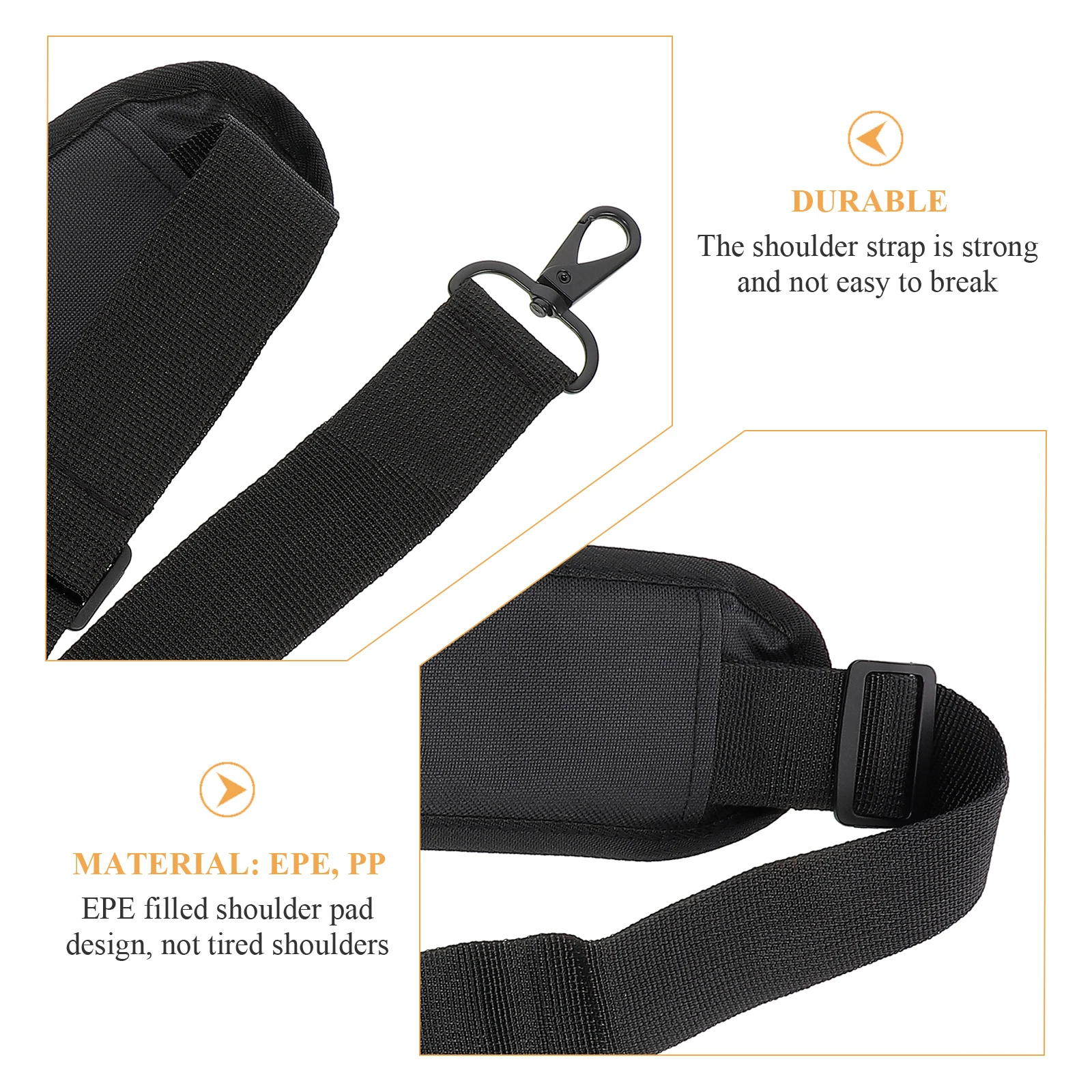 

Padded Shoulder Strap for Computer Camera Luggage Replacement Durable PP Material Strong Bearing Wide Adjustable Comfortable