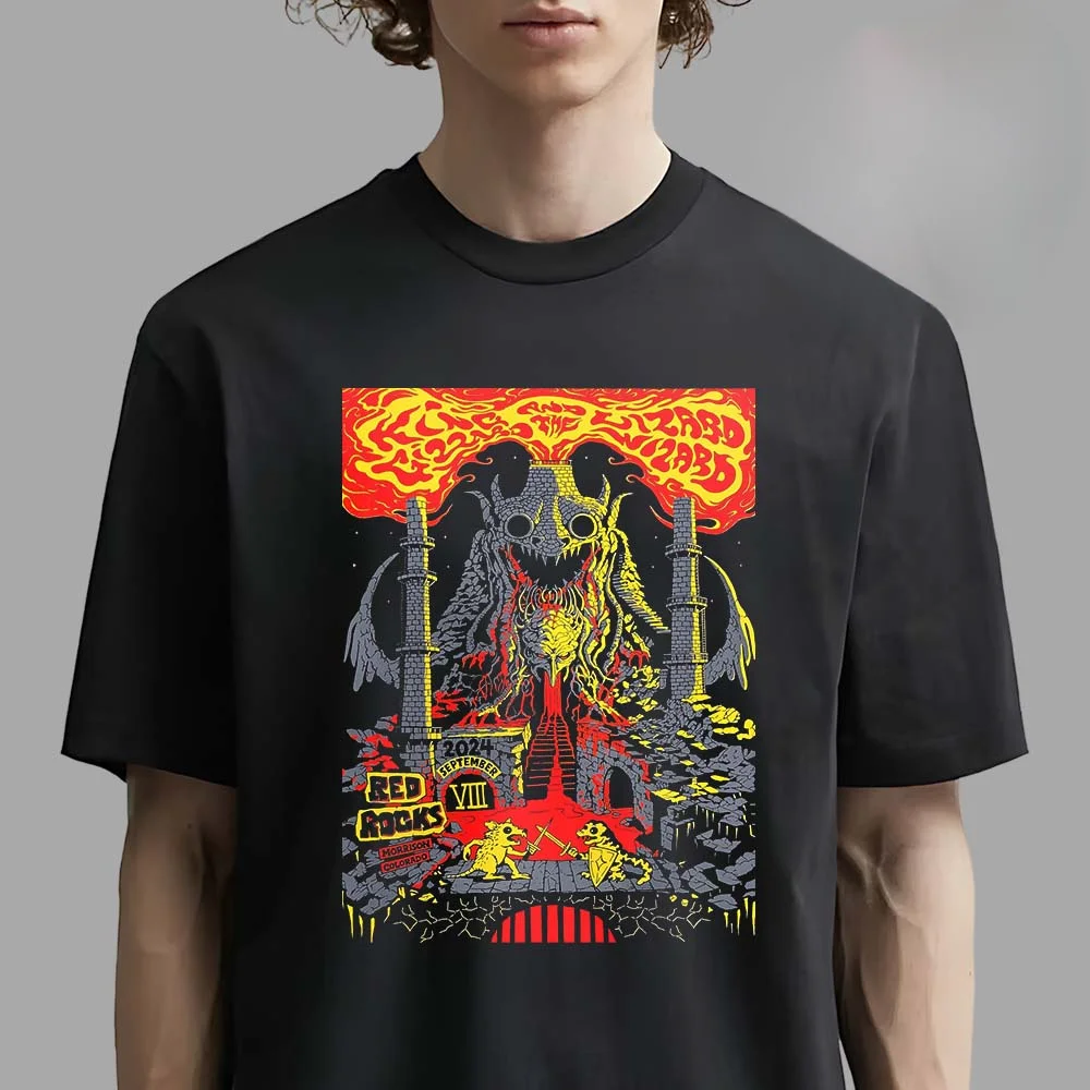 

King Gizzard & The Lizard Wizard Cotton Tshirt Unisex Men Women Fan Essential Short Sleeve Top Fashion Summer Casual Daily Tee