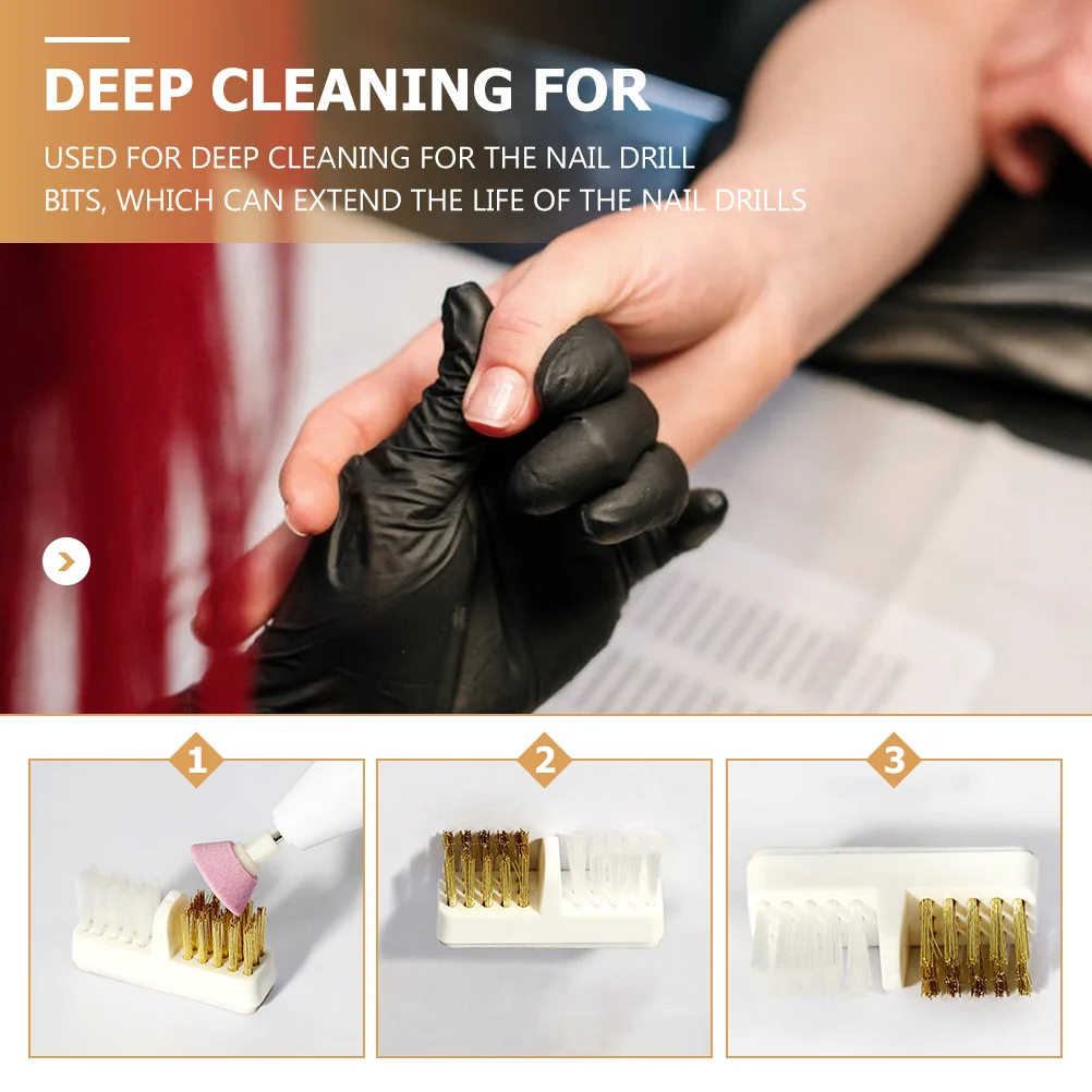 

4 Pcs Copper Wire Cleaning Brush Nail Drill Cleaner Tool Brushes Detergent