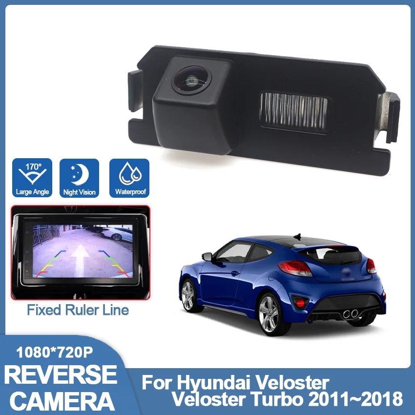 CCD Full HD Fisheye Rear View Camera For Hyundai Veloster Veloster Turbo 2011 2012 2013 2014 2015 2016 2017 2018 Car Monitor