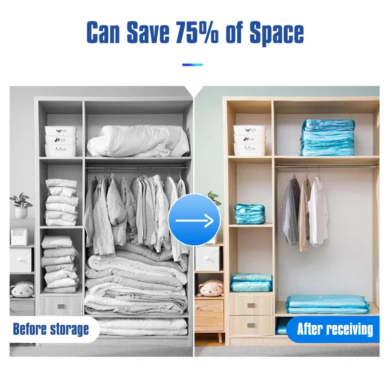 كيس ضغط الفراغ مضخة كهربائية مضخة شفط صغيرة ماكينة سد الفراغات توفير المساحة للملابس منظم الطعام