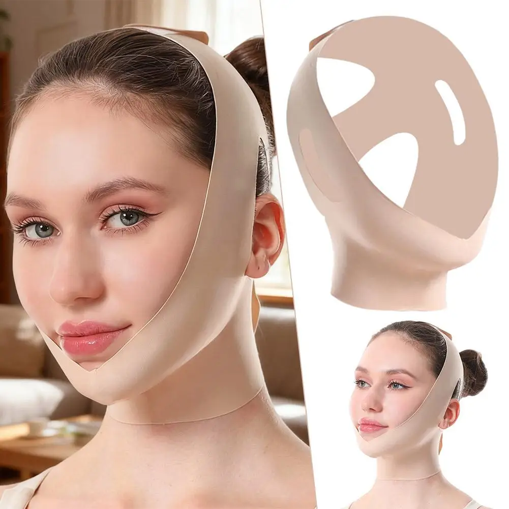 V Line Face Lifting Belt Facial Mask Cheek Lift Up Bandage Double Chin Reducer Breathable Sleeping Face Lift