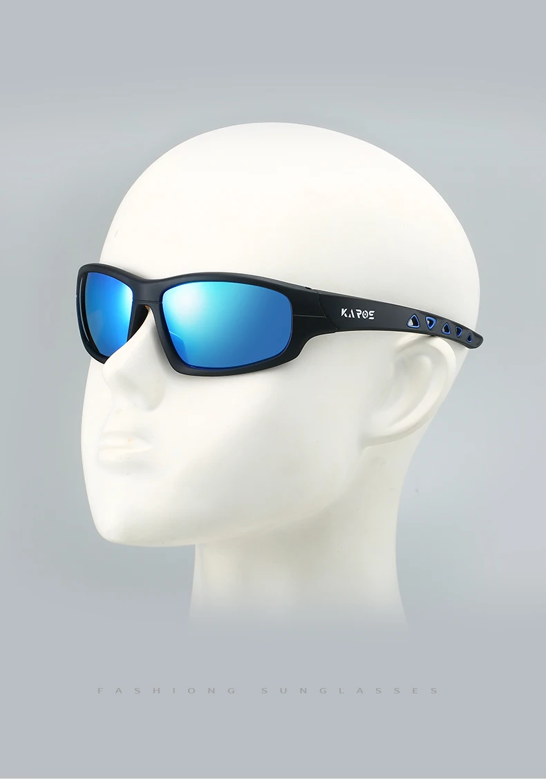 KAROS Klassische, modische, polarisierte Sonnenbrille für Damen und Herren, UV400, Outdoor, Angeln, Fahren – Detail 3