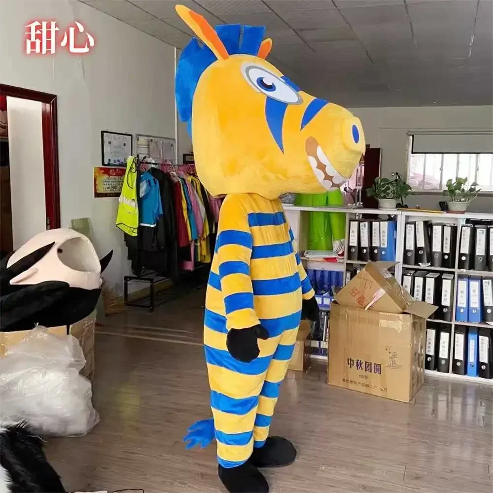 

Zebra Mascot Doll Costume Adult Costume Cartoon Character Halloween Christmas Fancy Party