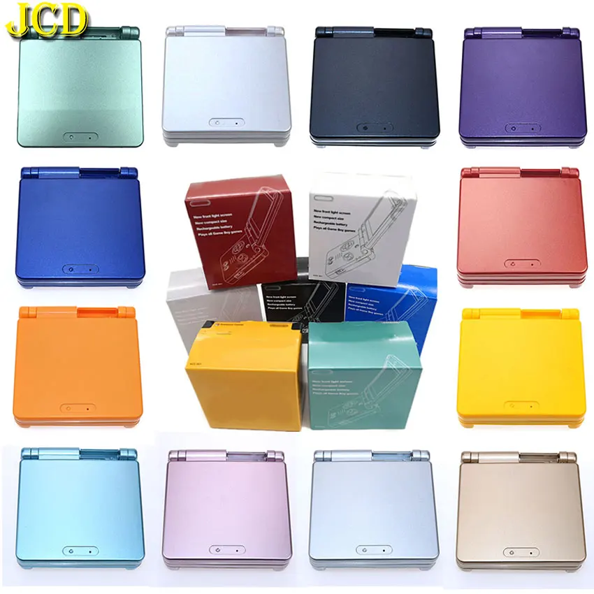 

JCD Shell Case For GBA SP Console Replacement Housing Cover & New Packing Box Carton For GBASP