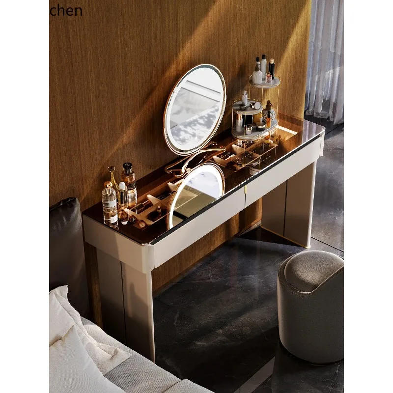 GZ-17  Luxury High-End Dressing Table Bedside Small Apartment Modern Simple Master Bedroom New Model with Mirror Makeup Table