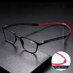 Tr90 Readers Reading Glasses Men Magnet Portable Diopter Hanging Neck 1.0 1.5 2.0 2.5 3.0 3.5