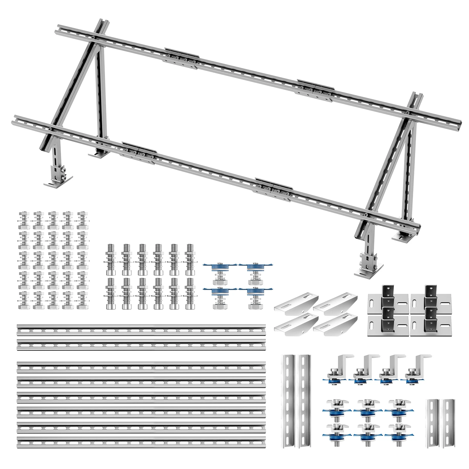 VEVOR Solar Panel Mounting Brackets 30°-60° Adjustable Multi-Pieces Solar Panel Brackets for Farms RVs Boats Off-Grid System