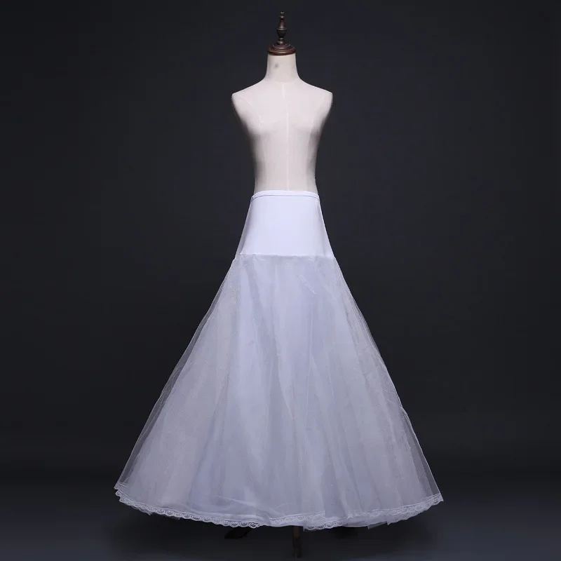 Foreign Trade Crinoline A Swing Wedding Dress Underdress Elastic Fabric Waist A Swing with Steel Ring Lace