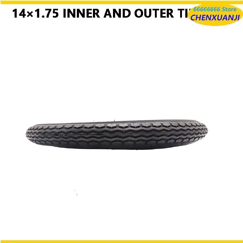 High-quality 14 inch 14.1.75 bike tire and tube set for various bicycles including MTB and BMX