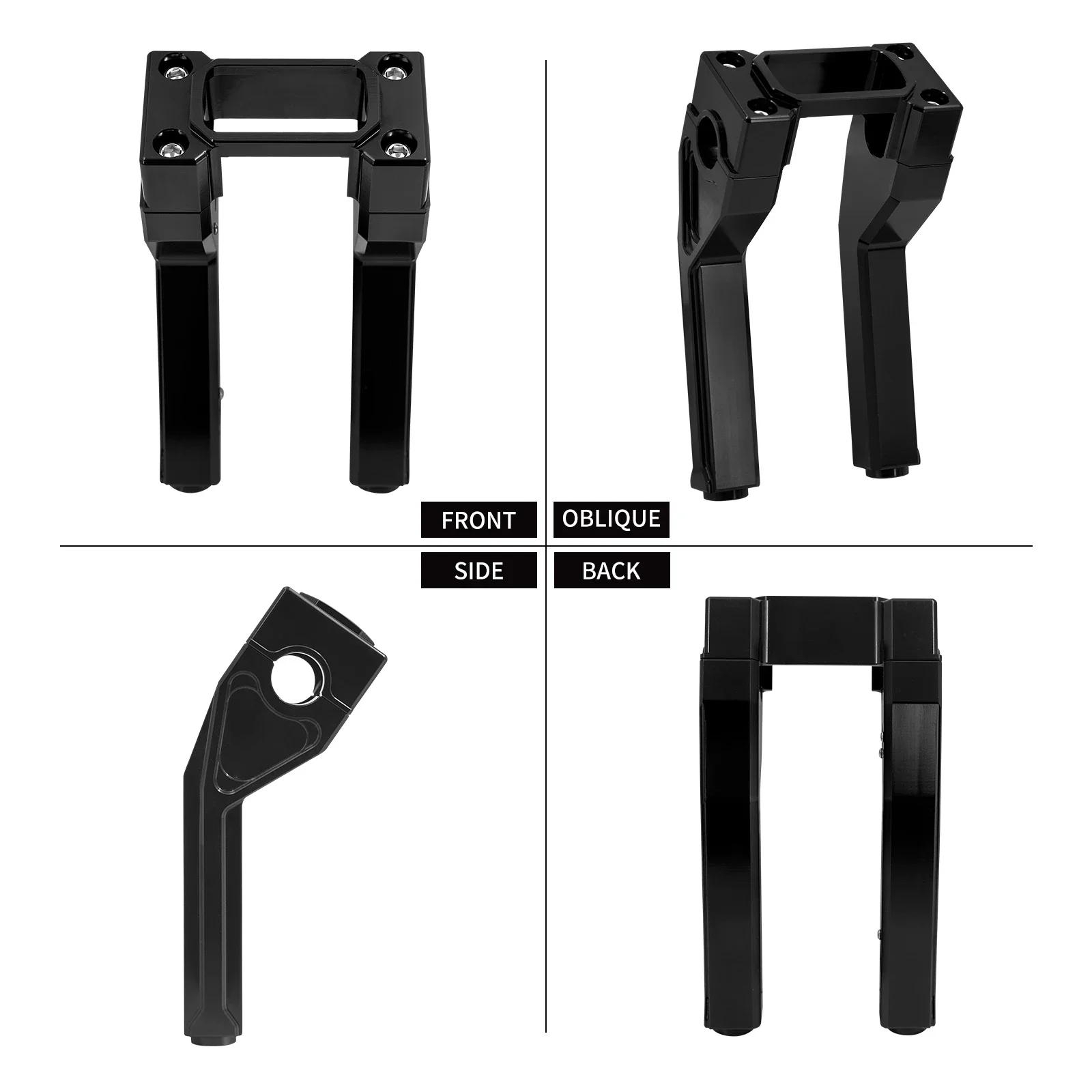 Motorcycle 8'' Handlebar Riser 25mm Clamp Handle Bar Risers For Harley Softail Sport Glide FLSB Street Bob FXBB FXST 2018-2024