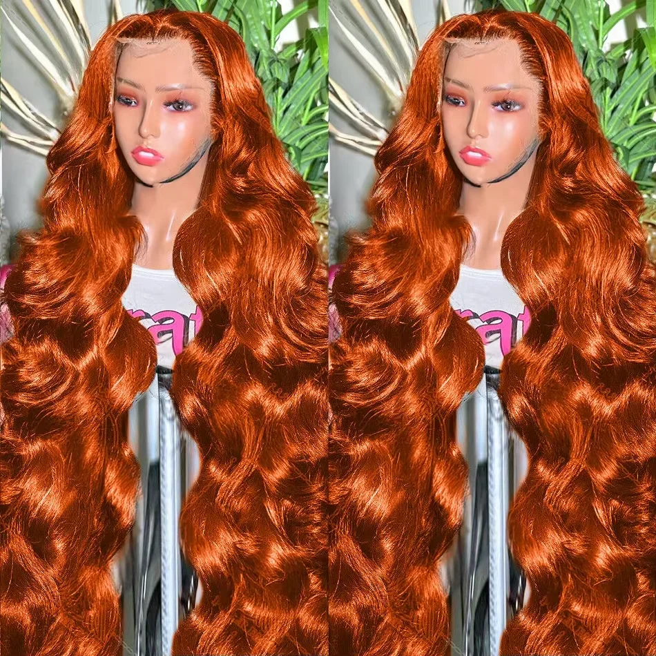 30 Inch Ginger Lace Front Wig Human Hair HD Lace Front Wig Transparent 13x6 Human Hair Curly 13x4 Orange Ginger Human Hair Wigs