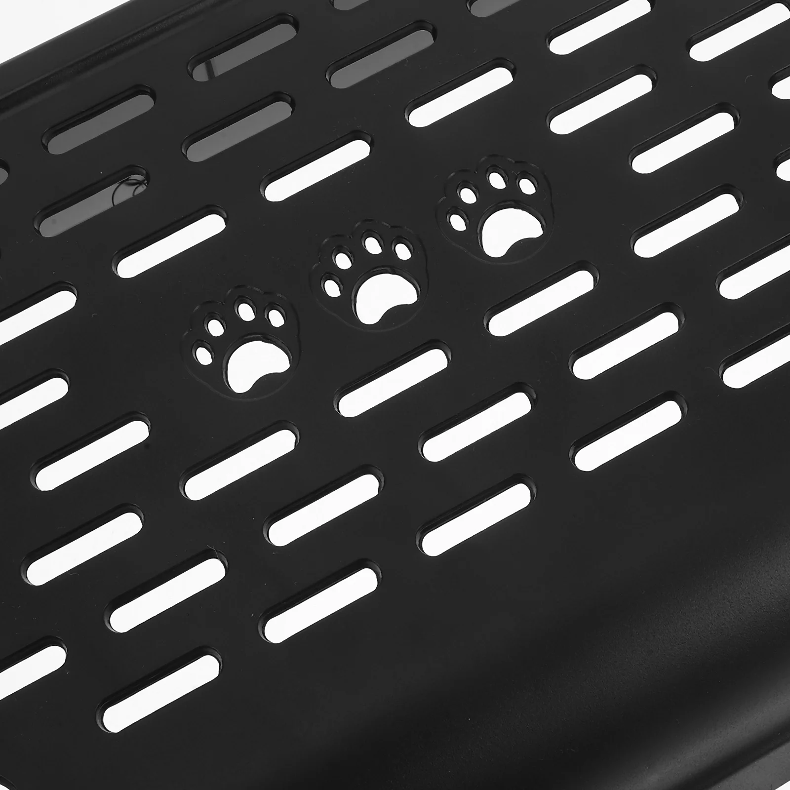 Verhoogde kattenbakheeling Zwarte plastic treden Pedaalkruk voor kleine ouderen Katten Gemakkelijke toegang Minimaliseren rommel Draagbaar Duurzaam ABS