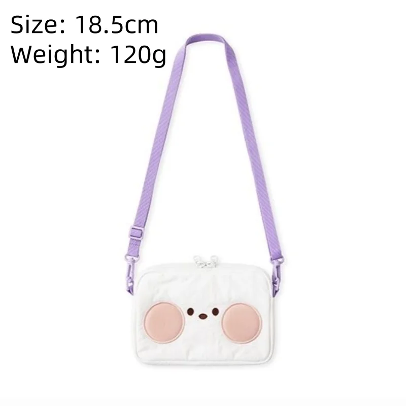 Kawaii bt21 mini série saco de viagem dos desenhos animados cooky shooky chimmy bonito ombro único saco de armazenamento diagonal presente da menina