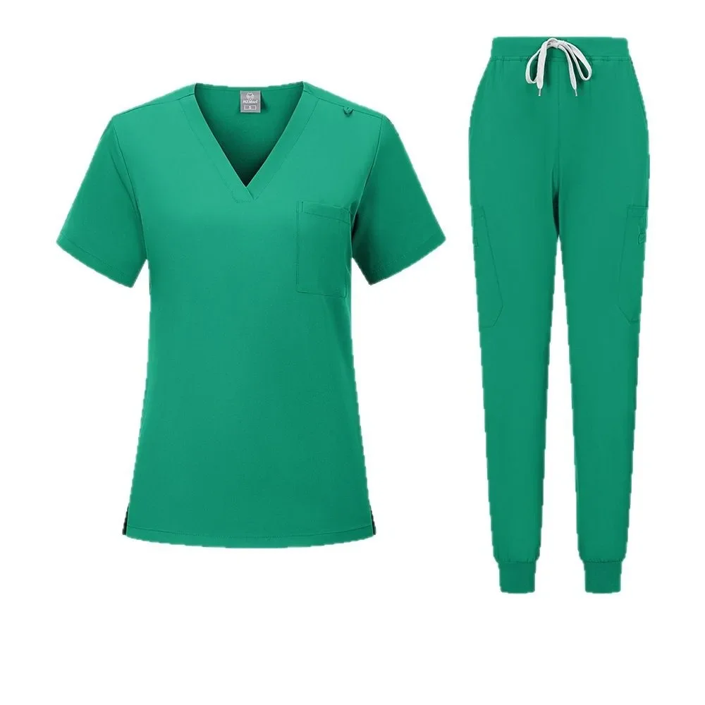 

V-neck short-sleeved hospital nurse suit for women