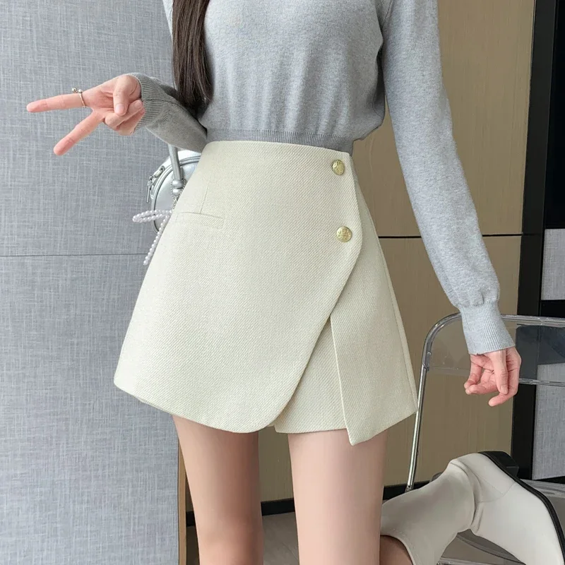 Fashion New Autumn Casual Womens Shorts Apricot Black Shorts Women High Waist Short Mujer Shorts for Women D30