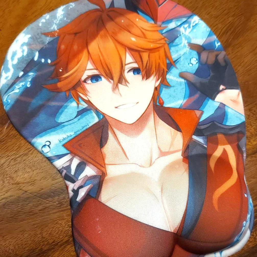 

Game Anime Genshin Impact Zhongli Tartaglia Cosplay 3D Soft Gel Mouse Pad Play Mat Office Wrist Rest Rubber Pad Otaku Xmas Gift