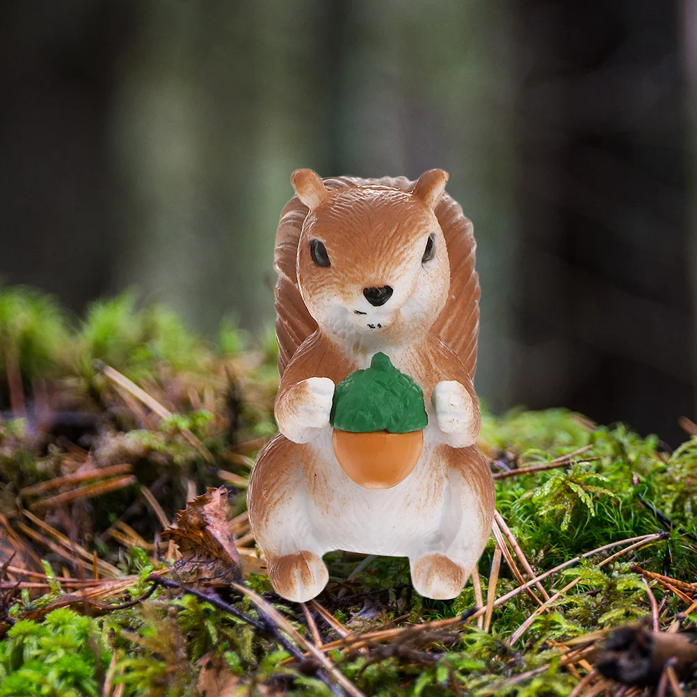 

8 pcs Simulation Squirrel Decor Micro Landscape Ornament Durable Pvc Statue Mini Outdoor Decoration For Home