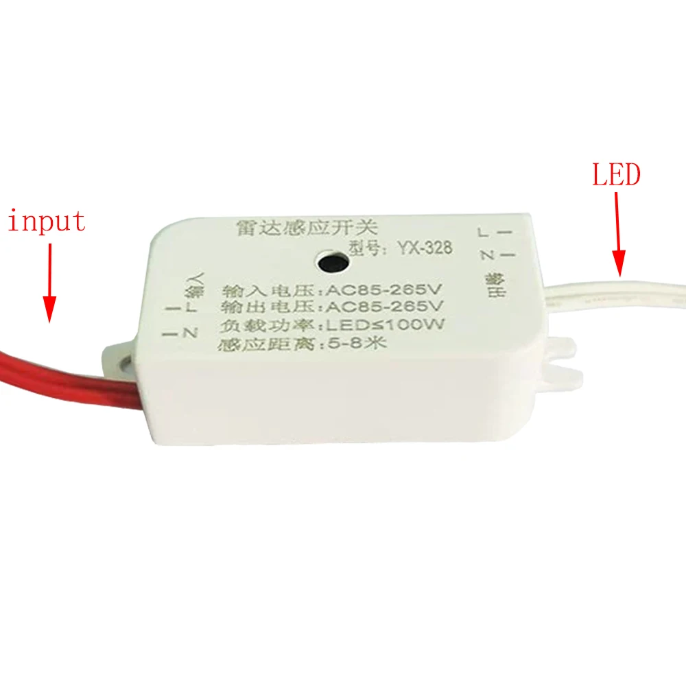 Sensor infrarrojo automático para lámpara LED, módulo de Control de luz de movimiento de cuerpo de Radar PIR inteligente, 50Hz, AC85-265V