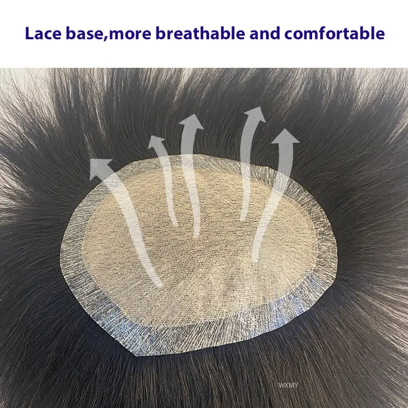Men's Wig Silk Top Affordable Asia Male Hair Prosthesis 100% Natural Human Hair Wigs For Men Systems Men's Capillary Prothesis