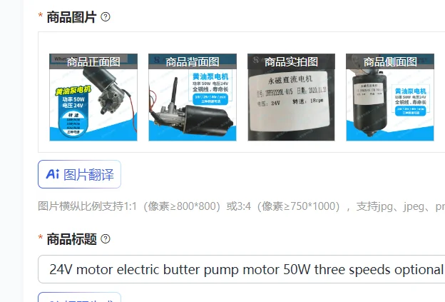 24vモーター電動バターポンプモーター50w-3段階速度調整可能-スポット