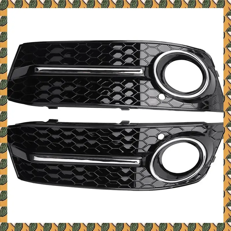 A77I 1 زوج سيارة اليسار واليمين المصد الأمامي الضباب الخفيف مشط شبكات الشواية ل A4 B8 2009-2012 OE: 8K0807682 8K0807681 أجزاء