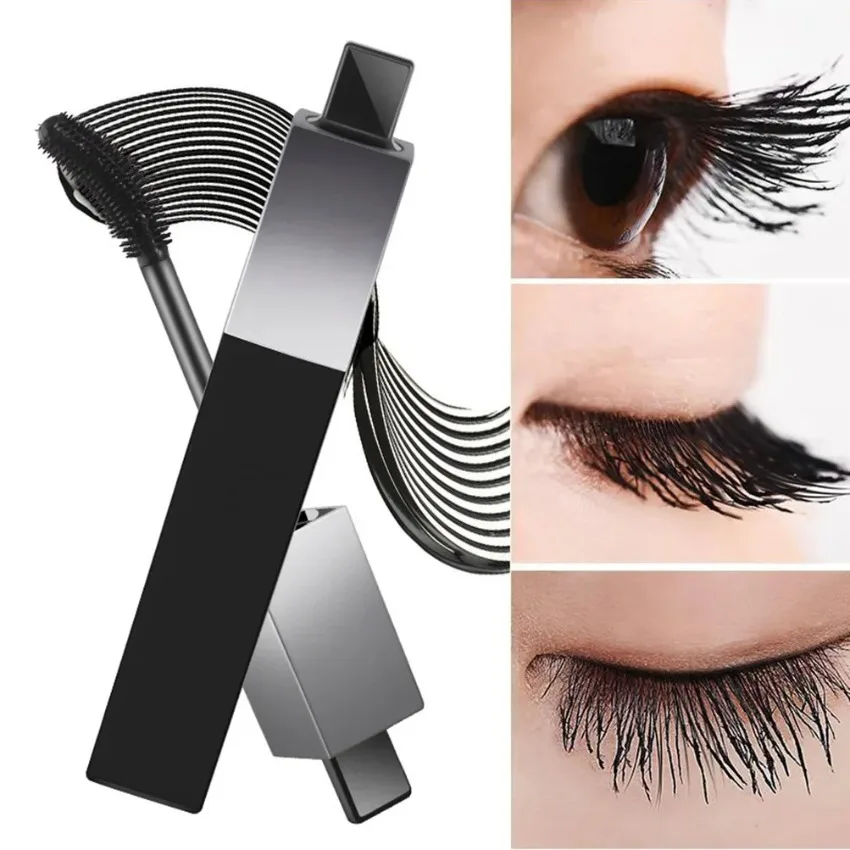 Custom Wide-angle Rotating Bendable Mascara Lengthening Black Lash Eyelash Extension Long-wearing Non-smudged Makeup Bulk